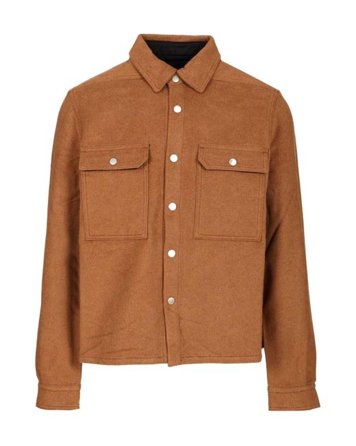 Rick Owens Brown Concordians Cropped Outershirt for men