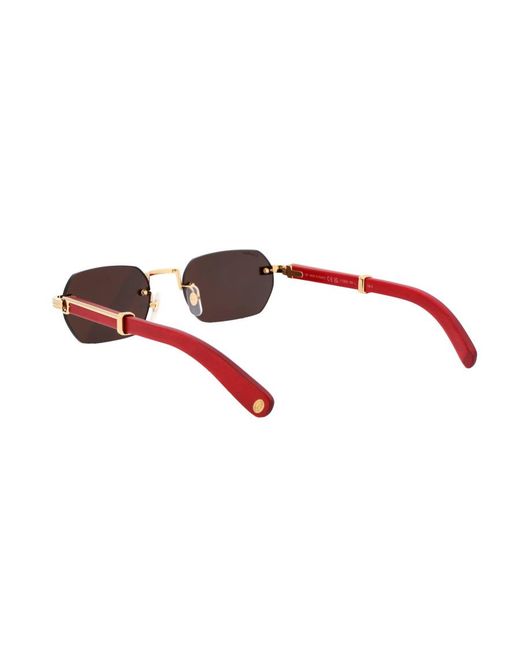 Cartier White Rectangle Frameless Sunglasses for men