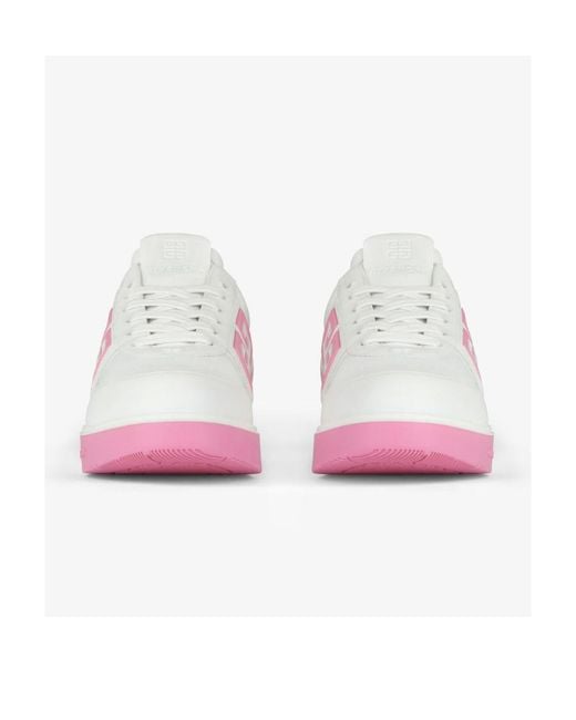 Givenchy White G4 Logo Detailed Low-Top Sneakers