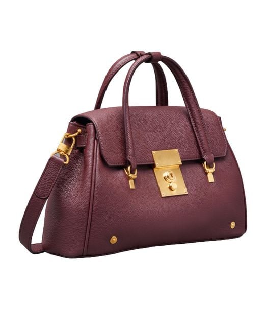 Thom Browne Purple Bolton Small Top Handle Bag