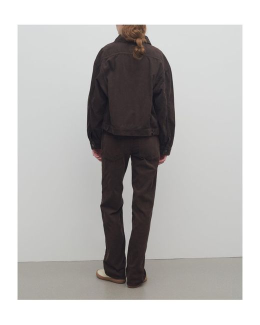 The Row Brown Fine Ribbed Trousers