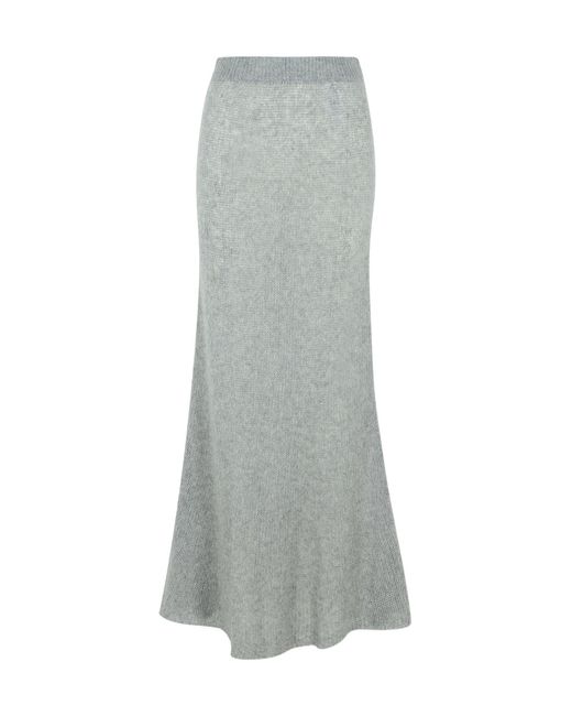 Lisa Yang Gray Knitted Skirt