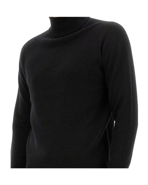 Dries Van Noten Black Long-Sleeved Roll-Neck Jumper for men