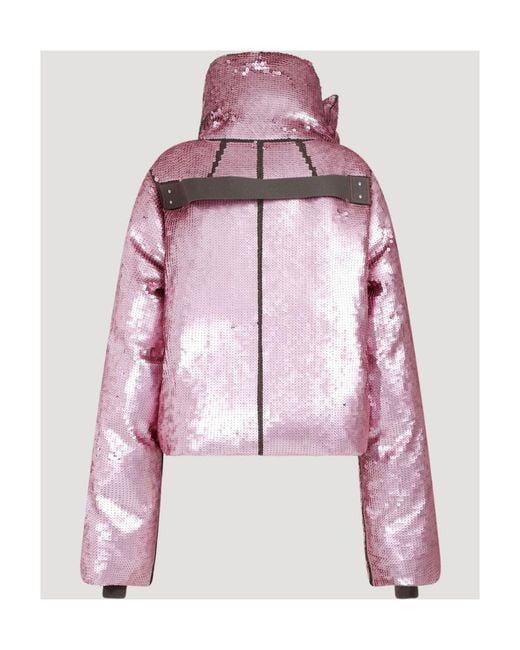 Rick Owens Red Highneck Puffer Jacket