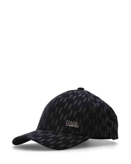 Karl Lagerfeld Black Pattern Hat for men