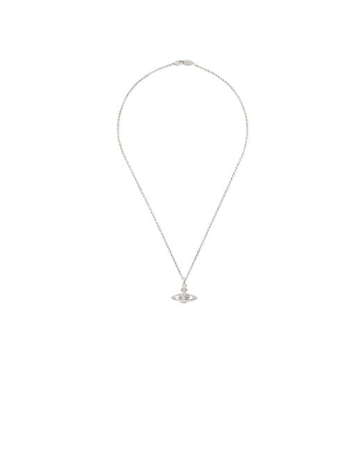Vivienne Westwood White Mini Bas Relief Pendant Necklace for men