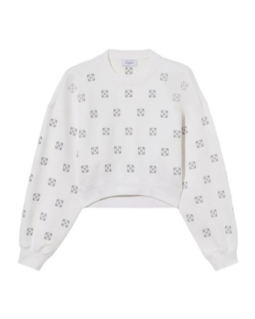 Off-White c/o Virgil Abloh White Lurex Little Arrows Sweatshirt