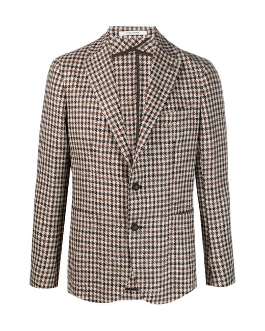 Tagliatore Multicolor Check-Pattern Long-Sleeve Blazer for men
