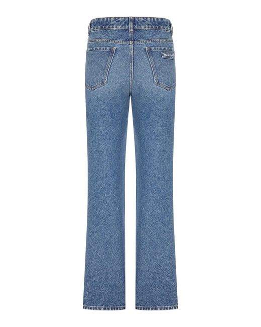 Miu Miu Blue Light-Wash Denim Flare Jeans