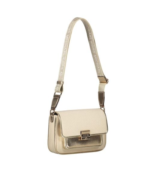 Michael Kors White Logo Strap Shoulder Bag