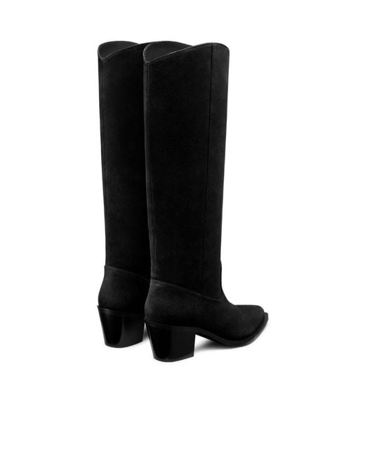 Stuart Weitzman Black Thick Heeled Short Boots