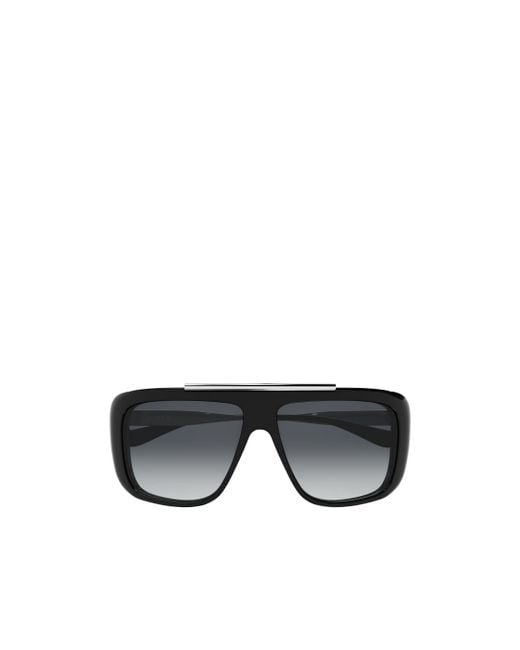 McQueen Black Eyewear Pilot Frame Sunglasses for men