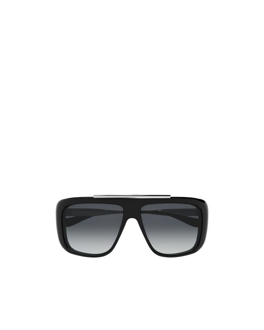 Alexander McQueen Black Eyewear Pilot Frame Sunglasses for men