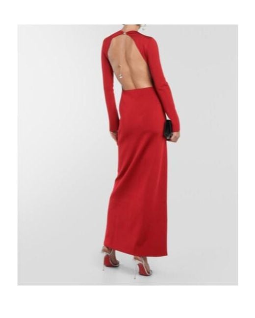 Galvan Red Long-Sleeved Gown