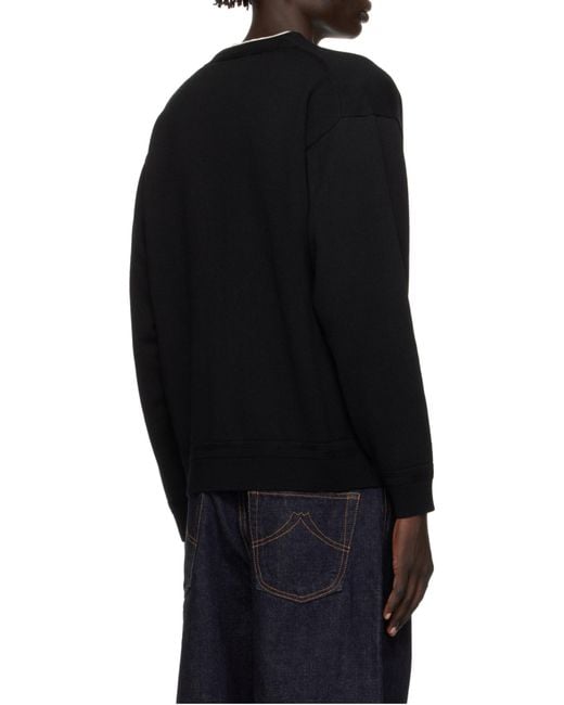 KENZO Black V-Neck Buttoned Cardigan for men
