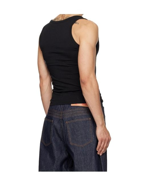 Egonlab Black Breizh Crew Neck Vest for men