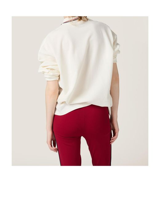 Miu Miu White Piqu Polo Shirt