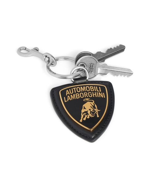 Balenciaga Gray Shield Charm Keyring for men