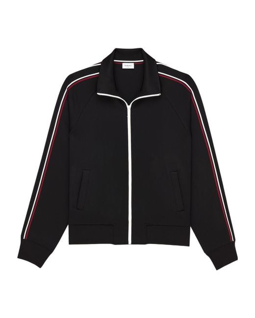 Saint Laurent Black Cassandre Track Jacket for men