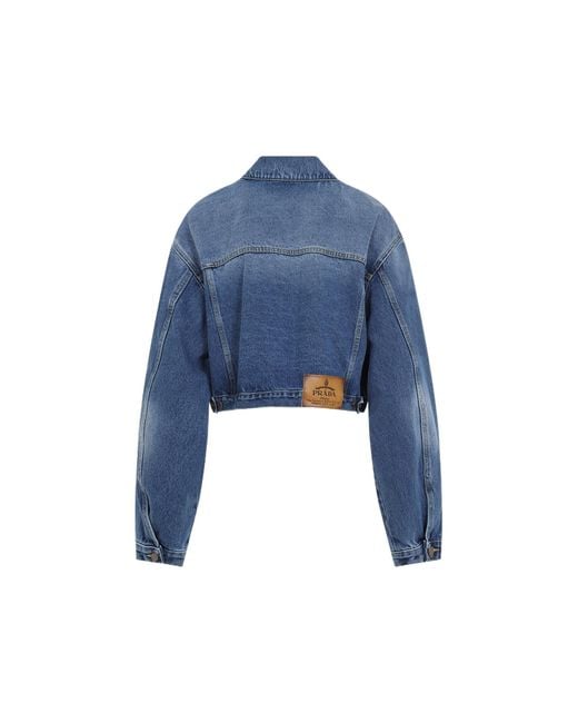 Prada Blue Cropped Jacket