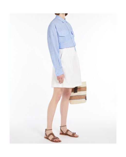 Weekend by Maxmara Blue Light Linen Shirt