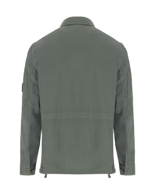 C P Company Gray Utility Overshirt for men