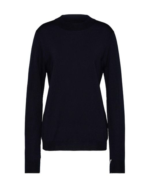Maison Margiela Blue Long-Sleeved Crewneck Jumper