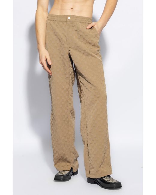 M I S B H V Natural Monogram Elasticated Waistband Trousers for men