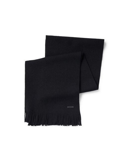 Boss Black Knitted Scarf for men