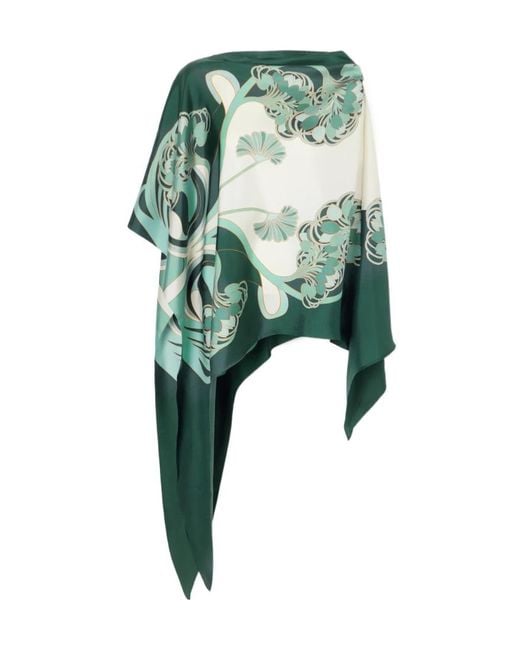 LaDoubleJ Green La Doublej Full-On Foulard Silk Scarf