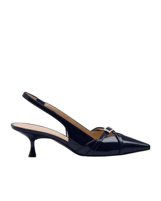 Stuart Weitzman Blue Georgie Slingback 50 Pointed-Toe Sandals
