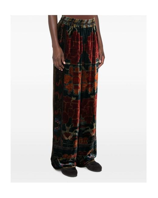 Pierre Louis Mascia Black Kanada Geometric-Pattern Trousers