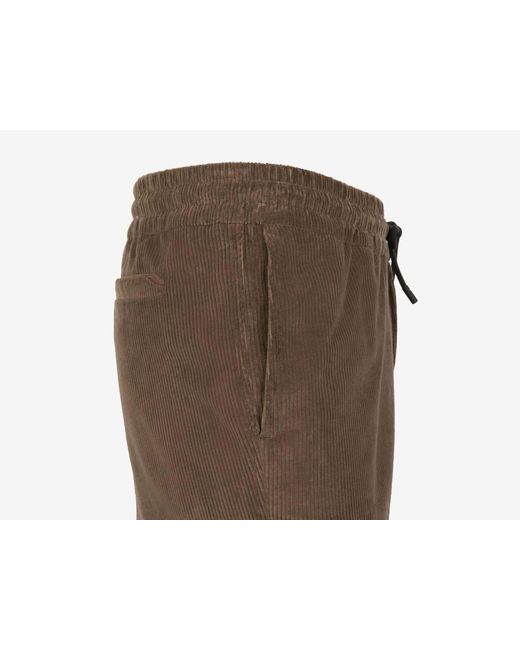 Sease Brown Corduroy Drawstring Pants for men