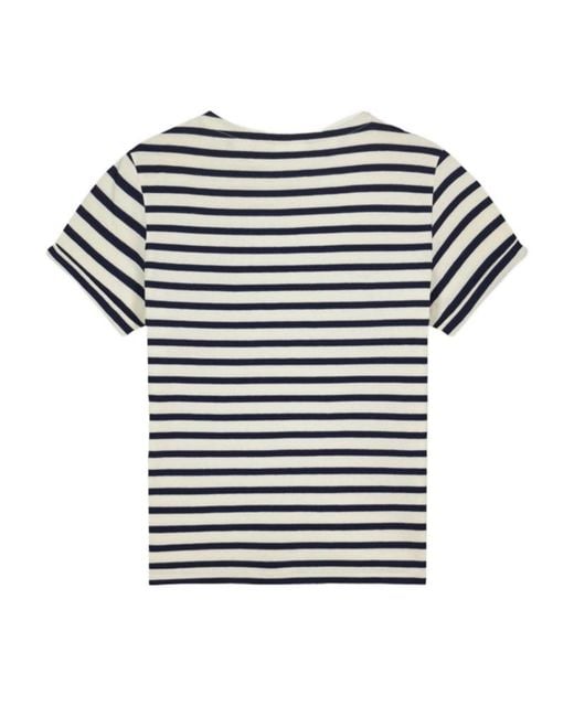 Maison Labiche Multicolor Striped Embroidered T-Shirt