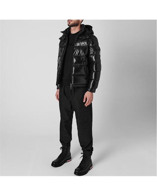 Moncler Black Logo Down Jacket for men