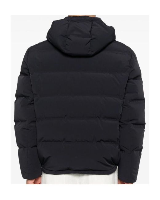 Brunello Cucinelli Blue Hooded Quilted Jacket for men