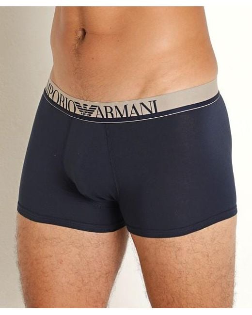 Emporio Armani Blue Logo Boxer Briefs for men