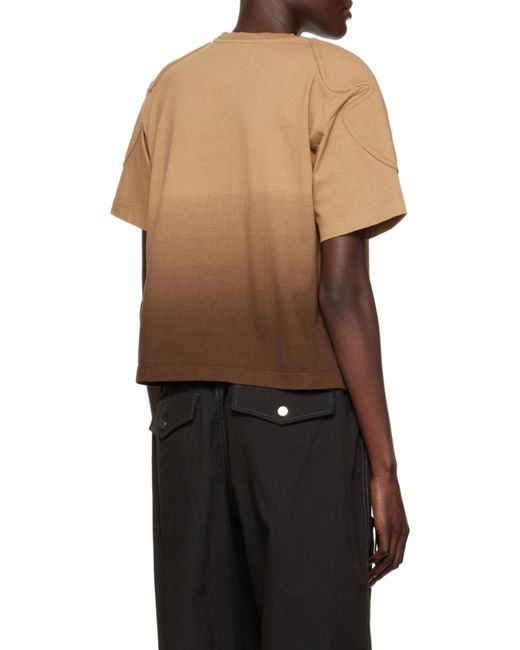 Dion Lee Brown Gradient-Effect Short-Sleeved T-Shirt