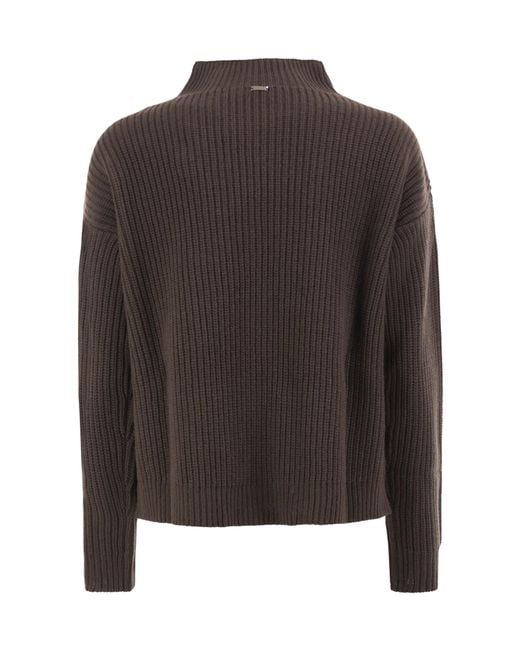 Herno Brown Wool Pullover Sweater