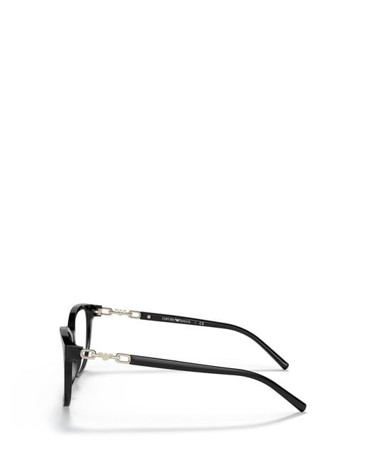 Emporio Armani White Cat-Eye Frame Glasses