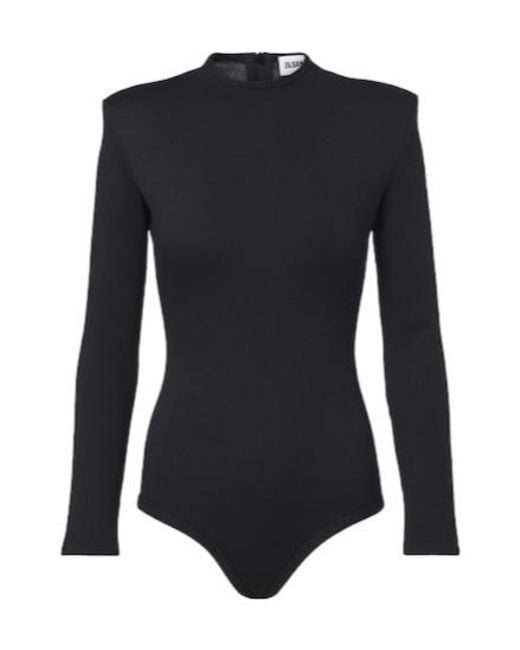 Jil Sander Black Wool Body Suit