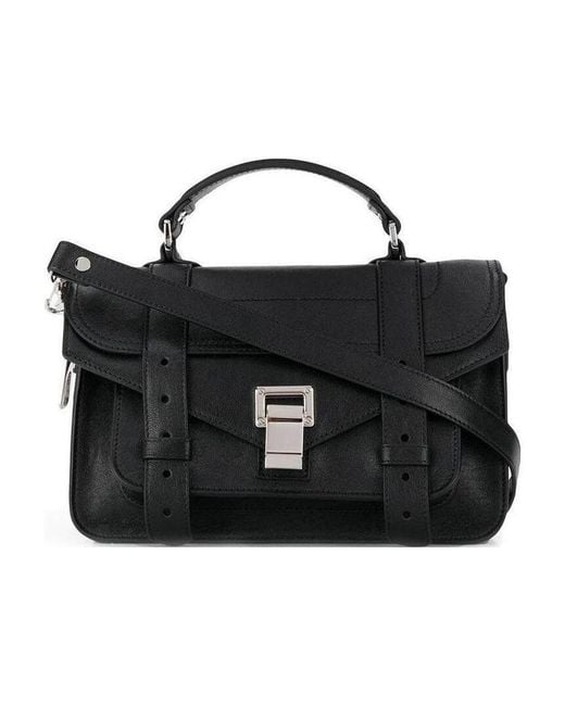 Proenza Schouler Black Ps1 Strapped Shoulder Bag