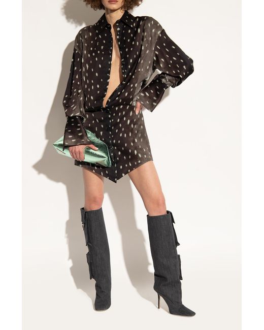 The Attico Black The Sienna Heeled Knee-High Boots