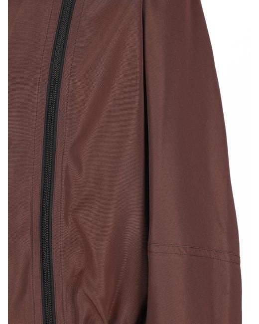 Fendi Brown Double-Zip Hooded Jacket