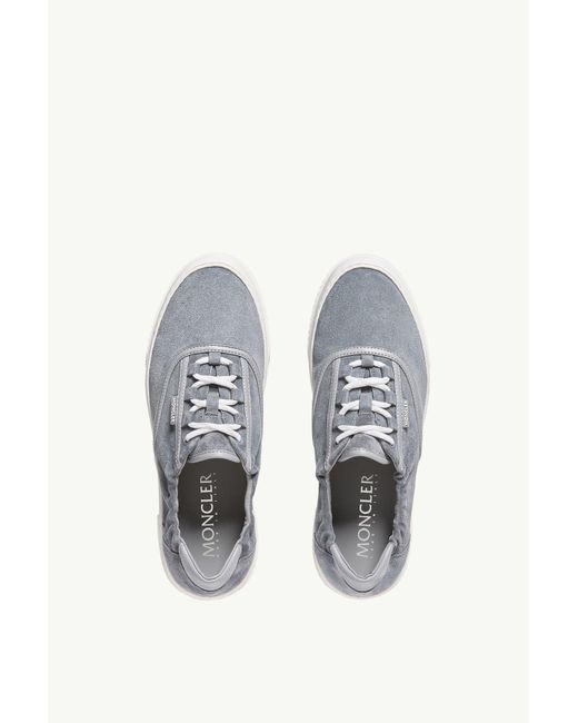 Moncler Gray Vera Leisure Suede Sneakers for men
