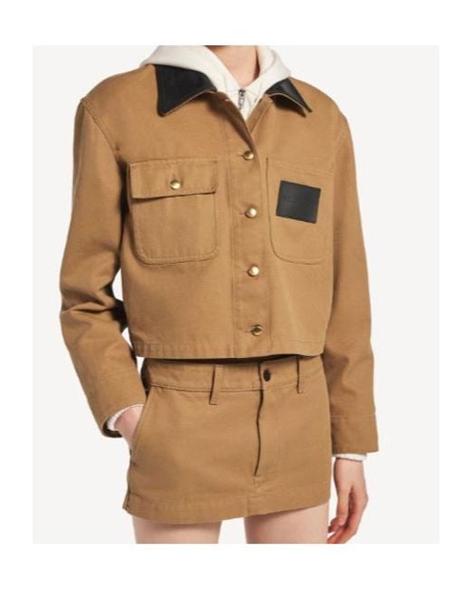 Balenciaga Brown Cropped Workwear Jacket