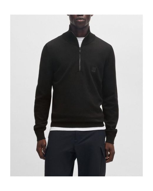 Boss Black Hbo Kanobix Quarter Zipped Sweater for men