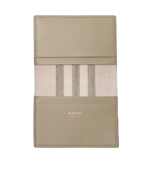 Burberry Natural Bloomsbury Folding Card Case