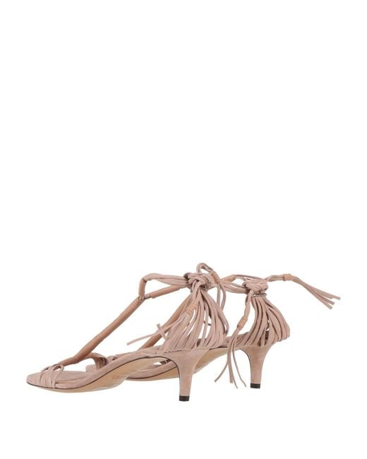 Isabel Marant Natural Minimalist Suede Open-Toe Sandals