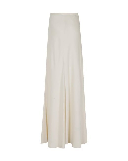 Alberta Ferretti White Draped Skirt
